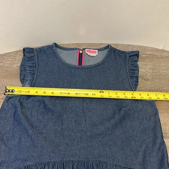 SOLD IN STORE Kate Spade Chambray Flounce Top Size 8 - Picture 10 of 13